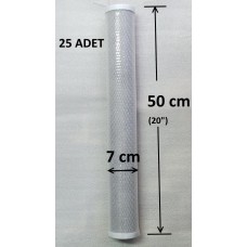 25 Adet 20 inch Blok Karbon Filtre Kaliteli Su Filtresi Cto Block Karbon Su Arıtma
